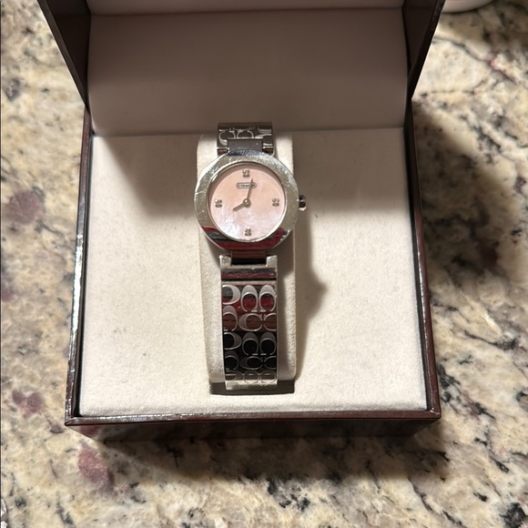 Coach Silver and Pink Watch - Picture 1 of 4